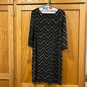 Here Quarter Length sleeve mini dress sparkly